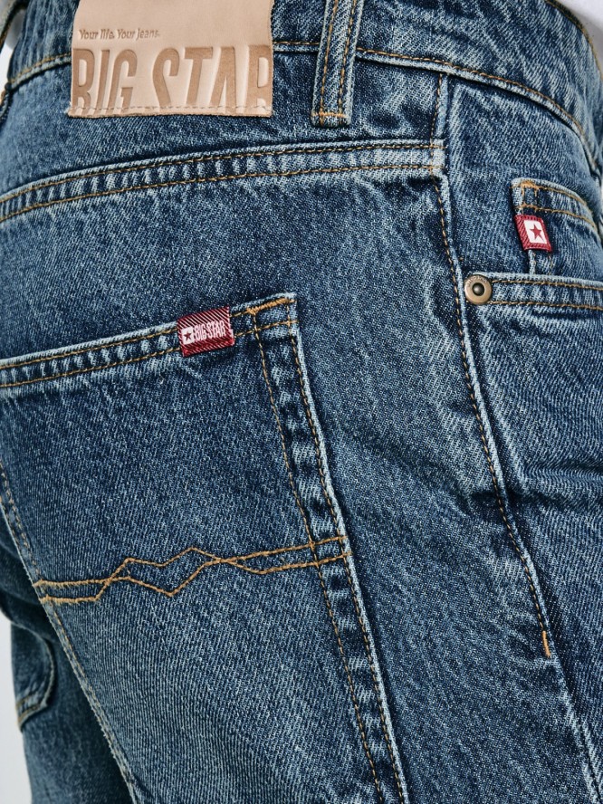 Jeansy męskie z prostą nogawką niebieskie Colt 334