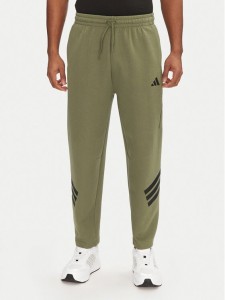 adidas Spodnie dresowe Future Icons 3-Stripes JD4891 Zielony Loose Fit