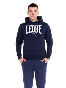 Leone 1947 Apparel Męska bluza z kapturem i dużym logo, lekka bawełna
