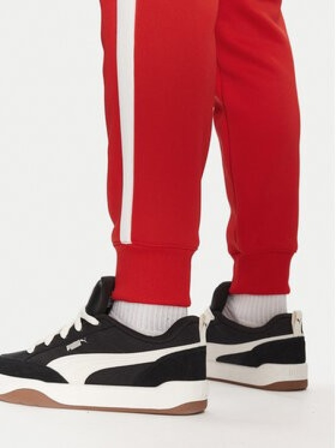 Puma Spodnie dresowe T7 Always On 629588 Czerwony Regular Fit
