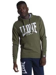 Leone 1947 Apparel Męska bluza z kapturem i dużym logo, lekka bawełna