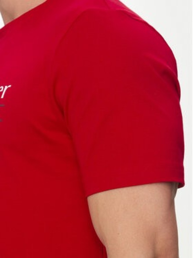 Tommy Hilfiger T-Shirt Center Stack MW0MW38621 Czerwony Regular Fit