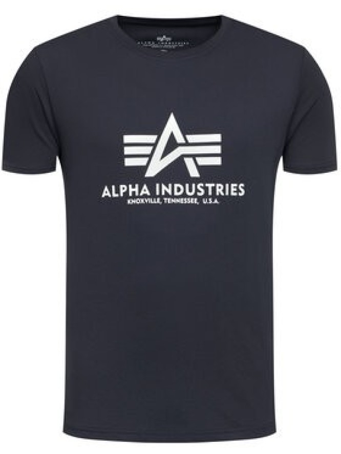 Alpha Industries T-Shirt Basic 100501 Granatowy Regular Fit
