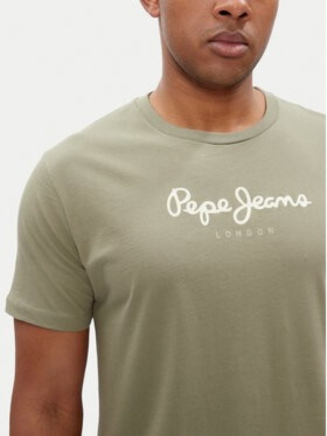 Pepe Jeans T-Shirt Eggo N PM508208 Zielony Regular Fit
