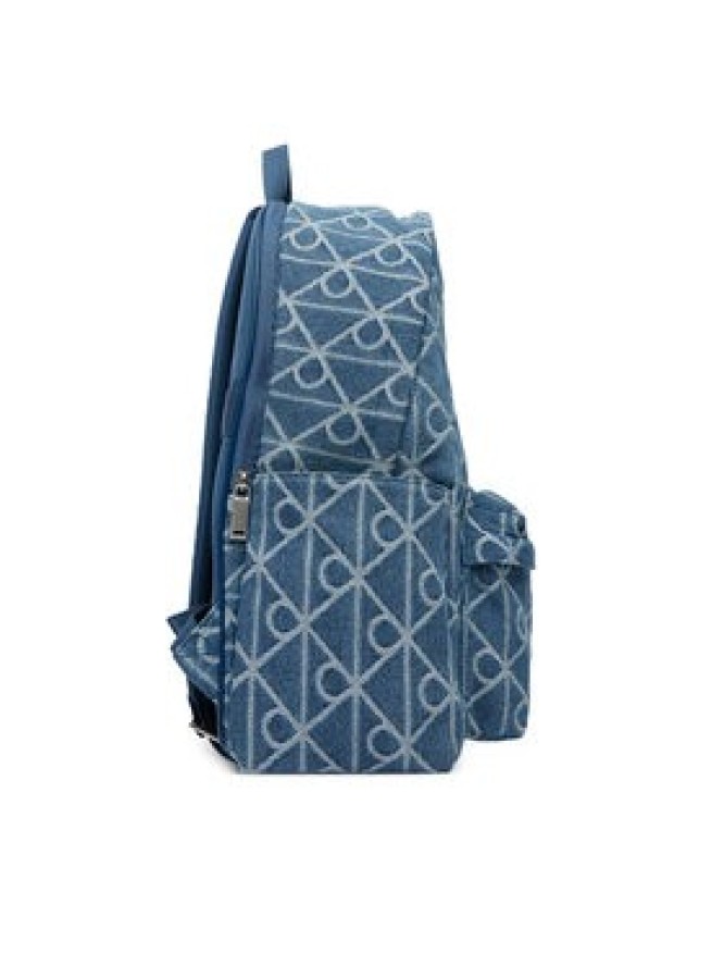Calvin Klein Plecak Emblem Aop Denim Round Backpack LV04D3429G Niebieski