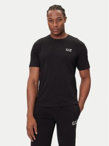 EA7 Emporio Armani T-Shirt 7M000567 AF10375 MC001 Czarny Regular Fit
