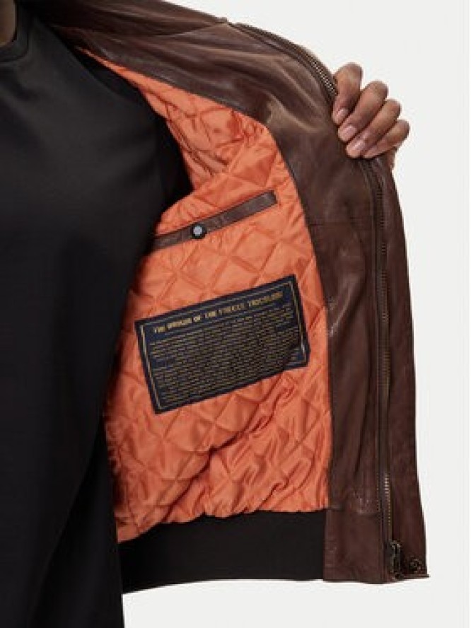 Aeronautica Militare Kurtka skórzana 252PN0895U100839 Brązowy Regular Fit