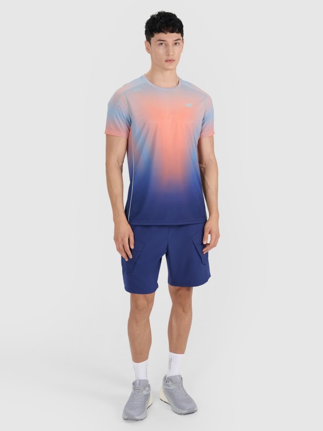 4F T-shirt treningowy regular szybkoschnący męski 4F x Robert Lewandowski - turkusowy L