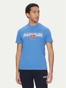 Napapijri T-Shirt S-Aylmer NP0A4HTO Niebieski Regular Fit