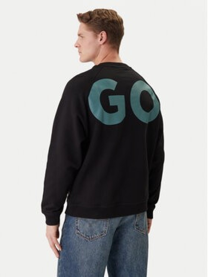 HUGO Bluza Nalfcrew 50552496 Czarny Loose Fit