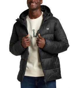 LEE MĘSKA KURTKA ZIMOWA PUFFER JACKET WASHED BLACK 112339011 LV20017013