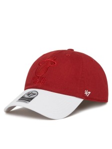 47 Brand Czapka z daszkiem NBA Miami Heat '47 x Tommy Hilfiger Courtside '47 Clean Up THCCU236GWL Czerwony