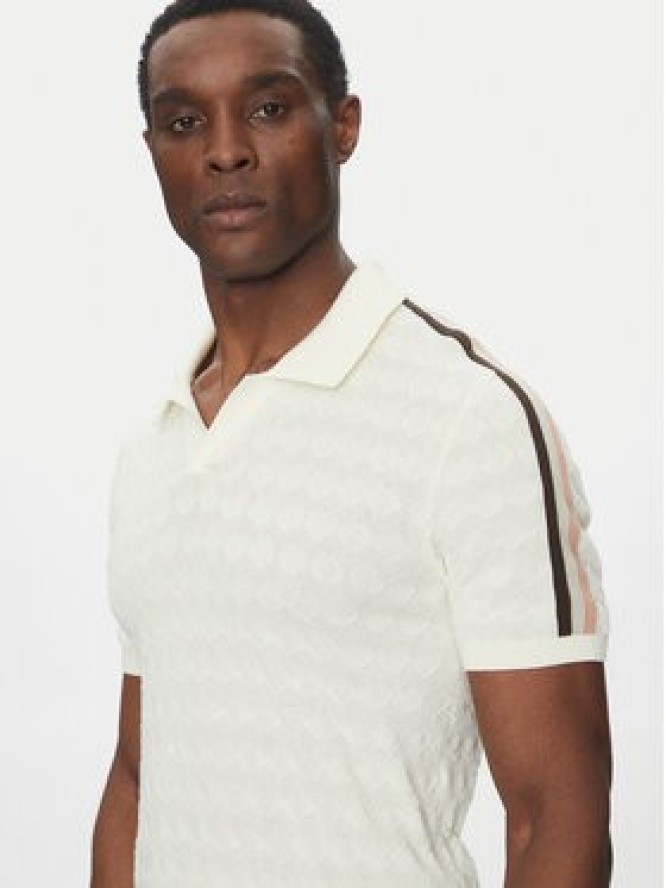 Liu Jo Sweter Maglia Chiusa QA5029 MA71P Écru Regular Fit