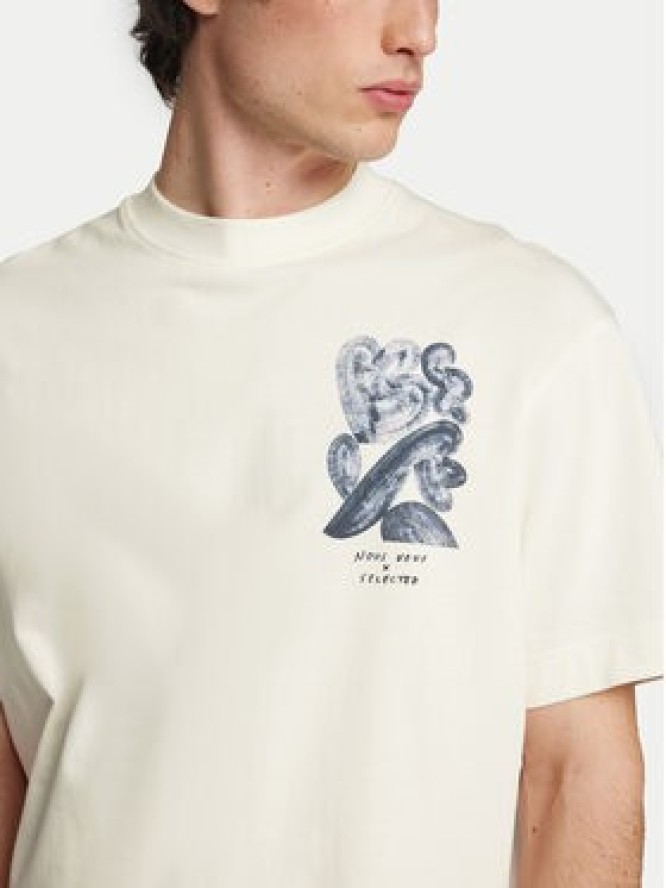 Selected Homme T-Shirt Will 16097225 Écru Relaxed Fit
