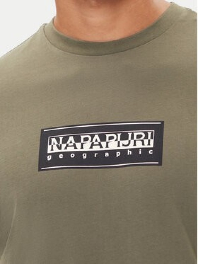 Napapijri Longsleeve S-Box Logo NP0A4I3M Khaki Regular Fit