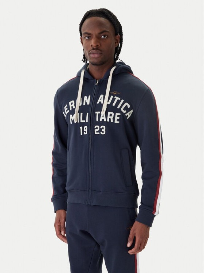 Aeronautica Militare Bluza 261FE2070UF00677 Granatowy Comfort Fit