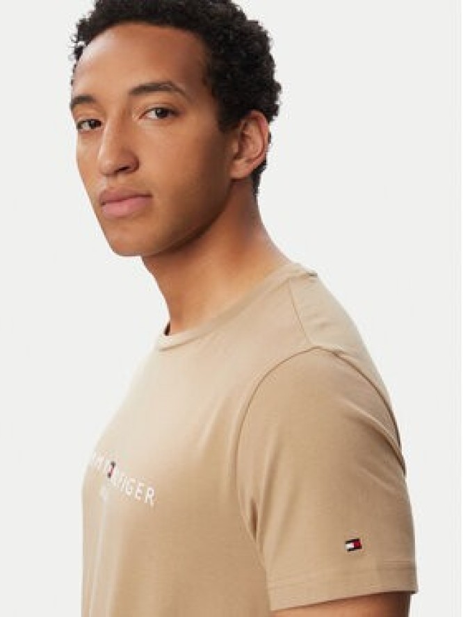Tommy Hilfiger T-Shirt Logo Tee MW0MW11797 Beżowy Regular Fit