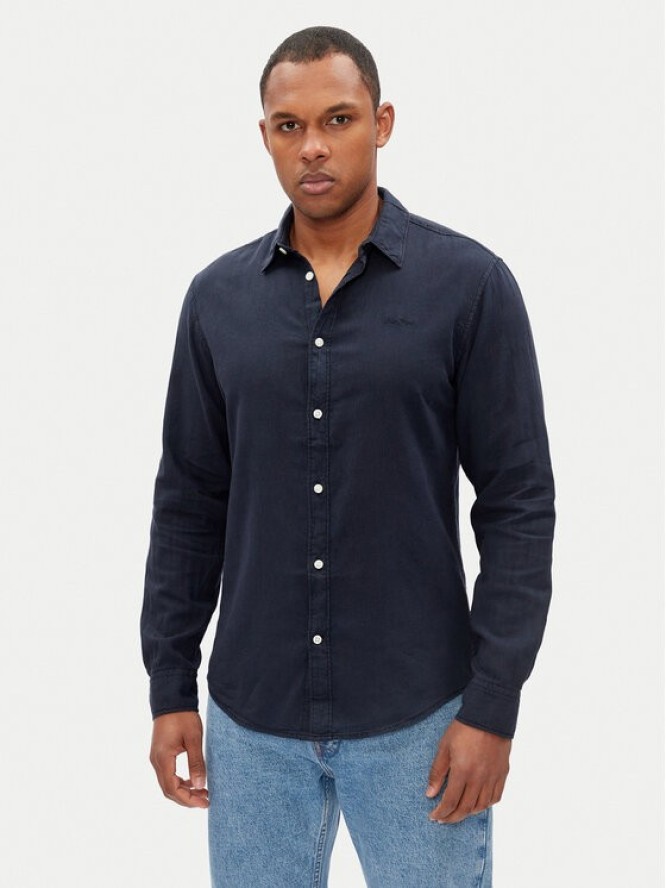 Pepe Jeans Koszula Arnau PM308844 Granatowy Regular Fit