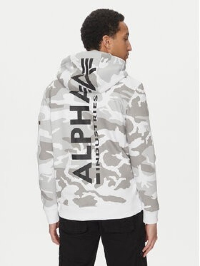 Alpha Industries Bluza Back Print 178318 Szary Regular Fit