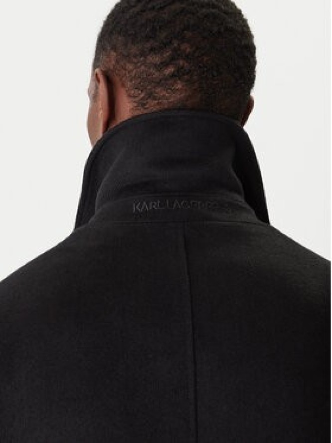 KARL LAGERFELD Płaszcz wełniany 455015 554751 Czarny Regular Fit