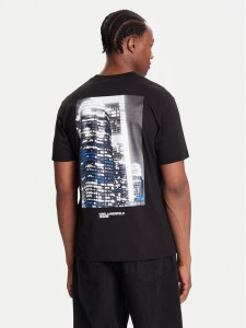 Karl Lagerfeld Jeans T-Shirt A4M17025 Czarny Regular Fit