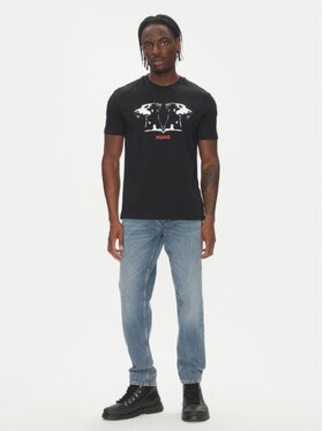 HUGO T-Shirt Dobero 50542734 Czarny Regular Fit