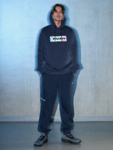 4F Spodnie dresowe joggery męskie - granatowe S