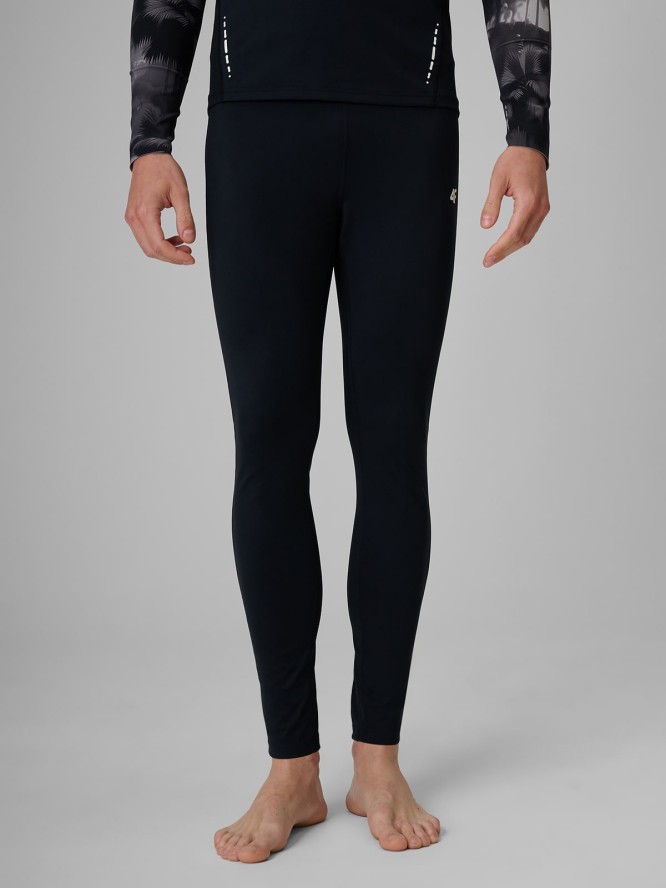 4F Legginsy do pływania i sportów wodnych z filtrem UPF50+ męskie - czarne XL