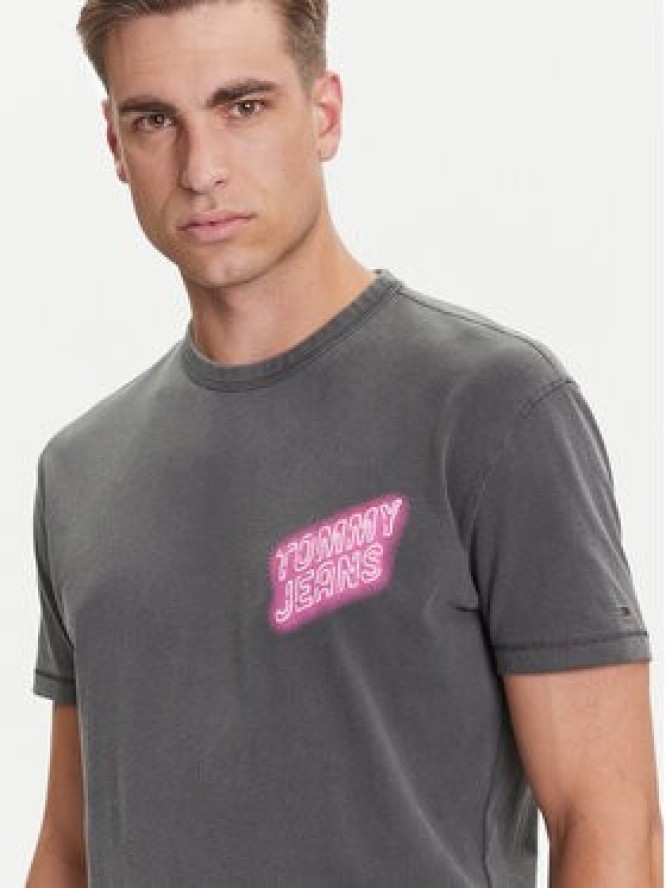 Tommy Jeans T-Shirt Novelty DM0DM21829 Szary Regular Fit