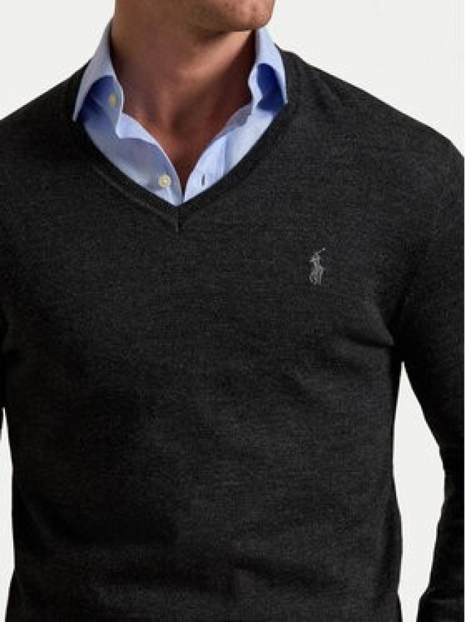 Polo Ralph Lauren Sweter 710946142003 Szary Slim Fit