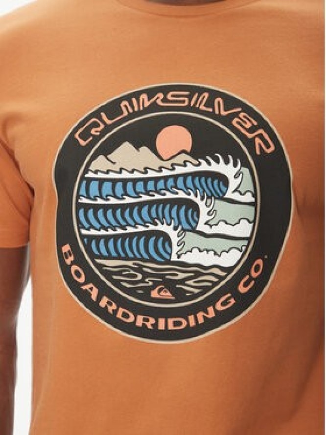 Quiksilver T-Shirt Ev Three Seas Ss EQYZT08051 Brązowy Regular Fit