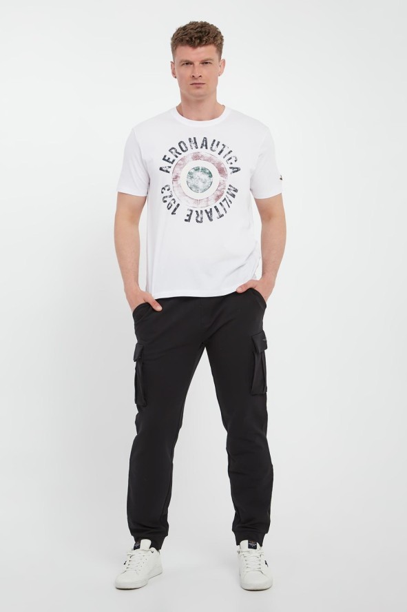 T-shirt męski z nadrukiem AERONAUTICA MILITARE