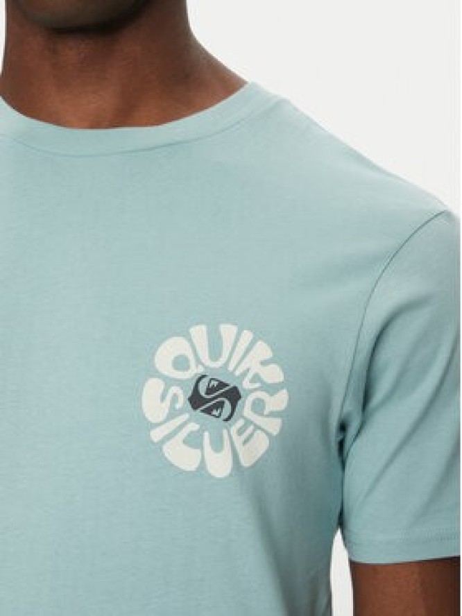 Quiksilver T-Shirt EQYZT08036 Turkusowy Regular Fit