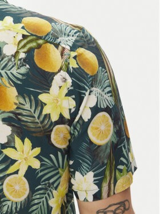 Lindbergh Koszula 30-203729 Zielony Relaxed Fit