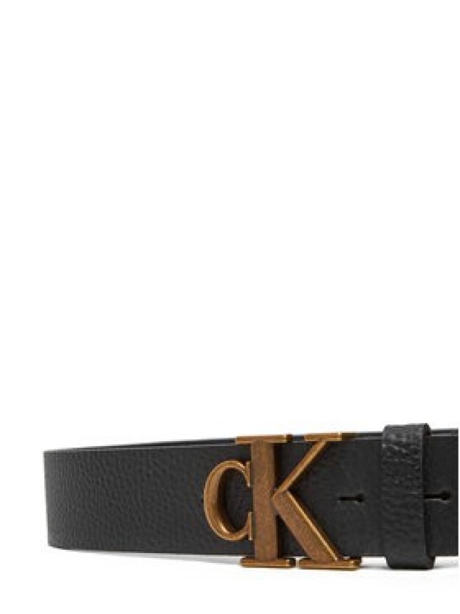 Calvin Klein Pasek Męski Monogram Buckle Fixed Belt 35Mm LV04G7025G Czarny