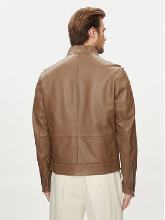 Boss Kurtka skórzana Mansell 50506353 Brązowy Regular Fit