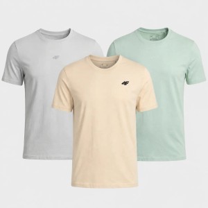 KOMPLET KOSZULEK 4F MĘSKI ZESTAW T-SHIRT 3PAK