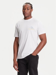 Quiksilver T-Shirt Light Waves Ss EQYZT08175 Biały Comfort Fit