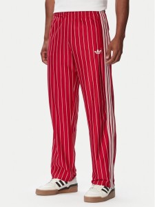 adidas Spodnie dresowe Firebrid Pinstripes Track KR7230 Czerwony Regular Fit