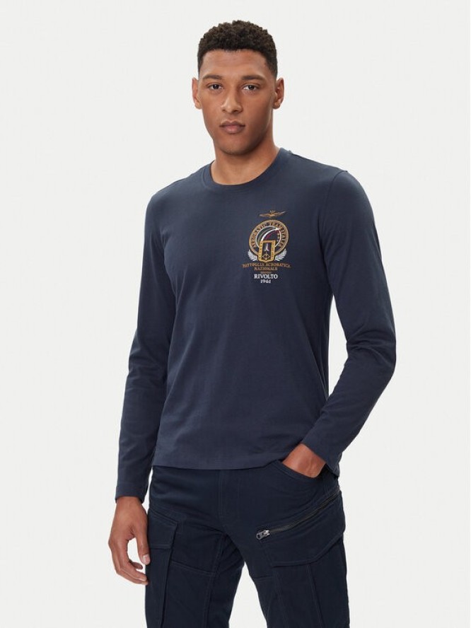 Aeronautica Militare Longsleeve 252TS2467UJ00703 Granatowy Regular Fit