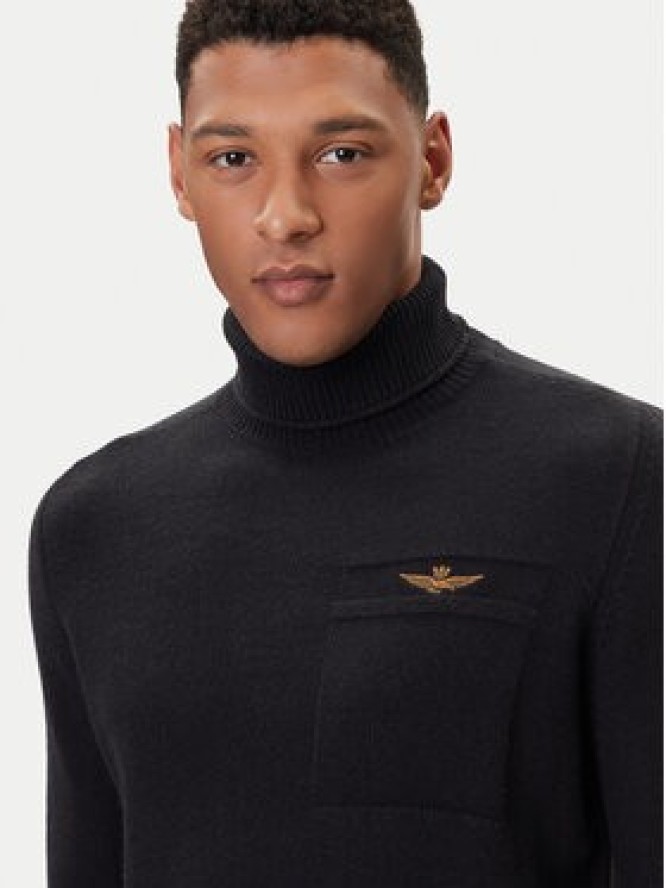 Aeronautica Militare Golf 252MA1587UL00904 Czarny Regular Fit