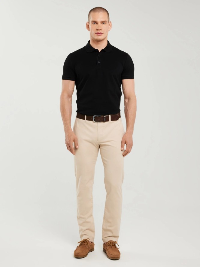 Koszulka męska polo czarna Markolinos 906