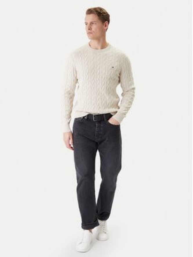 Tommy Hilfiger Sweter MW0MW33132 Beżowy Regular Fit