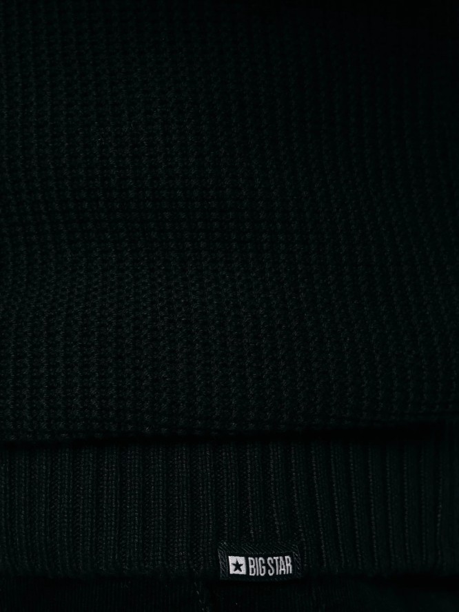 Sweter męski ze stójką czarny Neroni 906