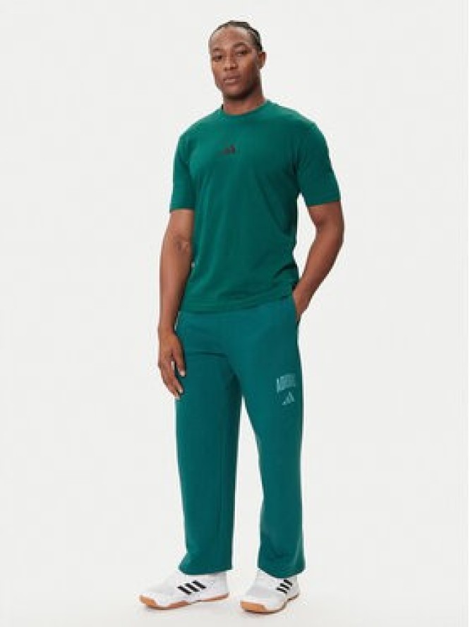 adidas T-Shirt Essentials Small Logo JF1096 Zielony Regular Fit