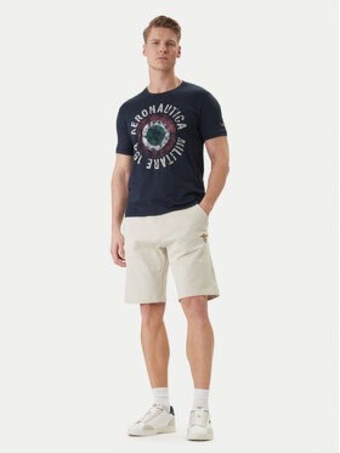Aeronautica Militare Szorty sportowe 261BF0032UF00674 Beżowy Regular Fit