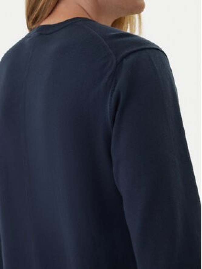 Calvin Klein Sweter LV040BM343 Granatowy Regular Fit