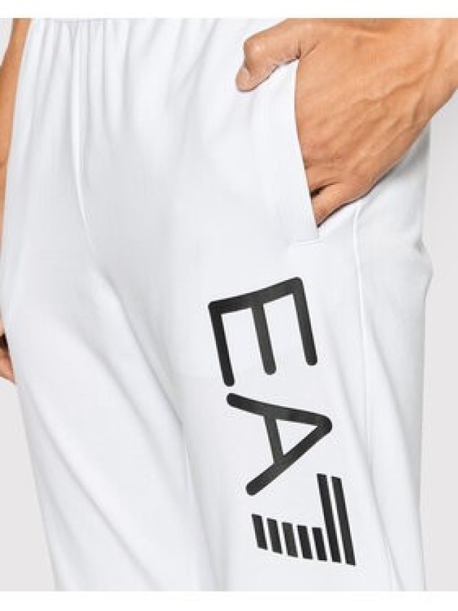 EA7 Emporio Armani Spodnie dresowe 8NPPC3 PJ05Z 1101 Biały Slim Fit