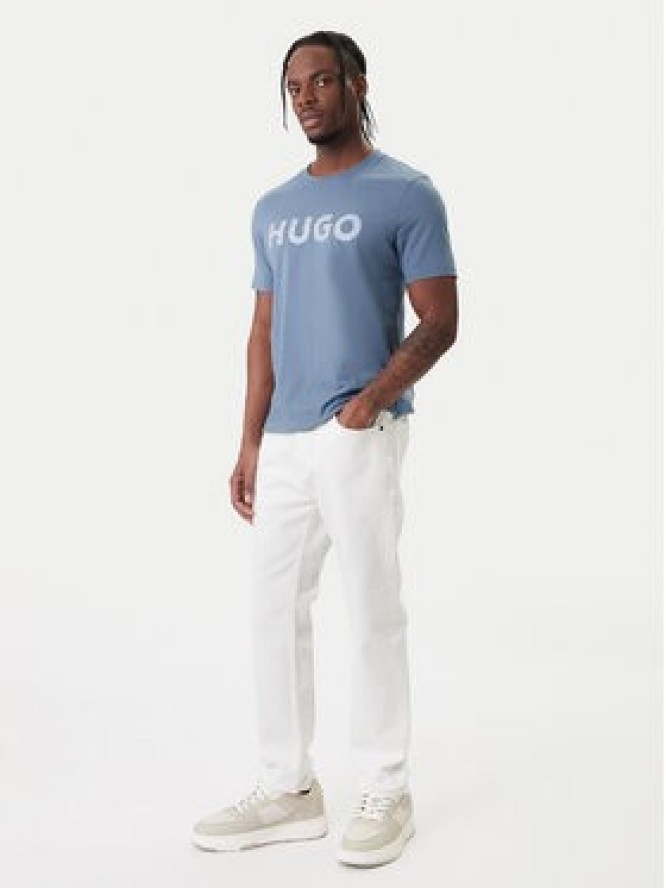 HUGO T-Shirt Dulivio 50467556 Niebieski Regular Fit