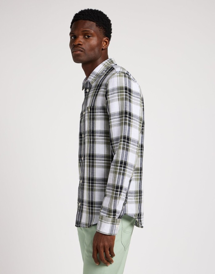 LEE MĘSKA KOSZULA LEESURE SHIRT OLIVE GROVE 112350073 L66N045022
